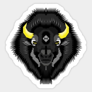 Geometric Bison Sticker